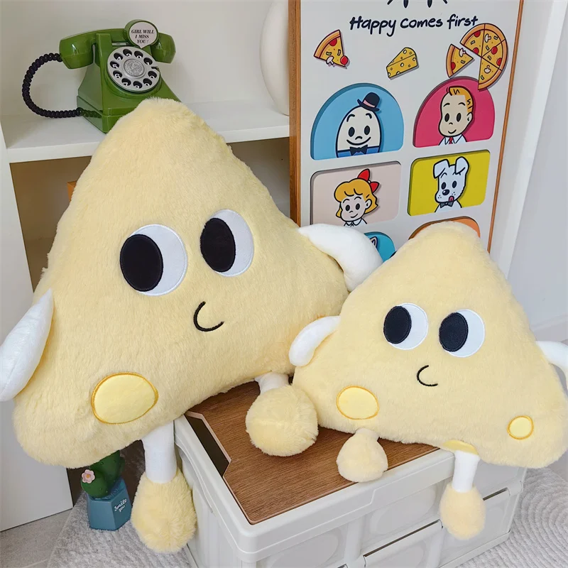 Creative Cheese Pillow New Plush Toys Pillow Stuffed Soft Yellow Pink Cushion Boy Gifts Car Decor Backrest Decoration