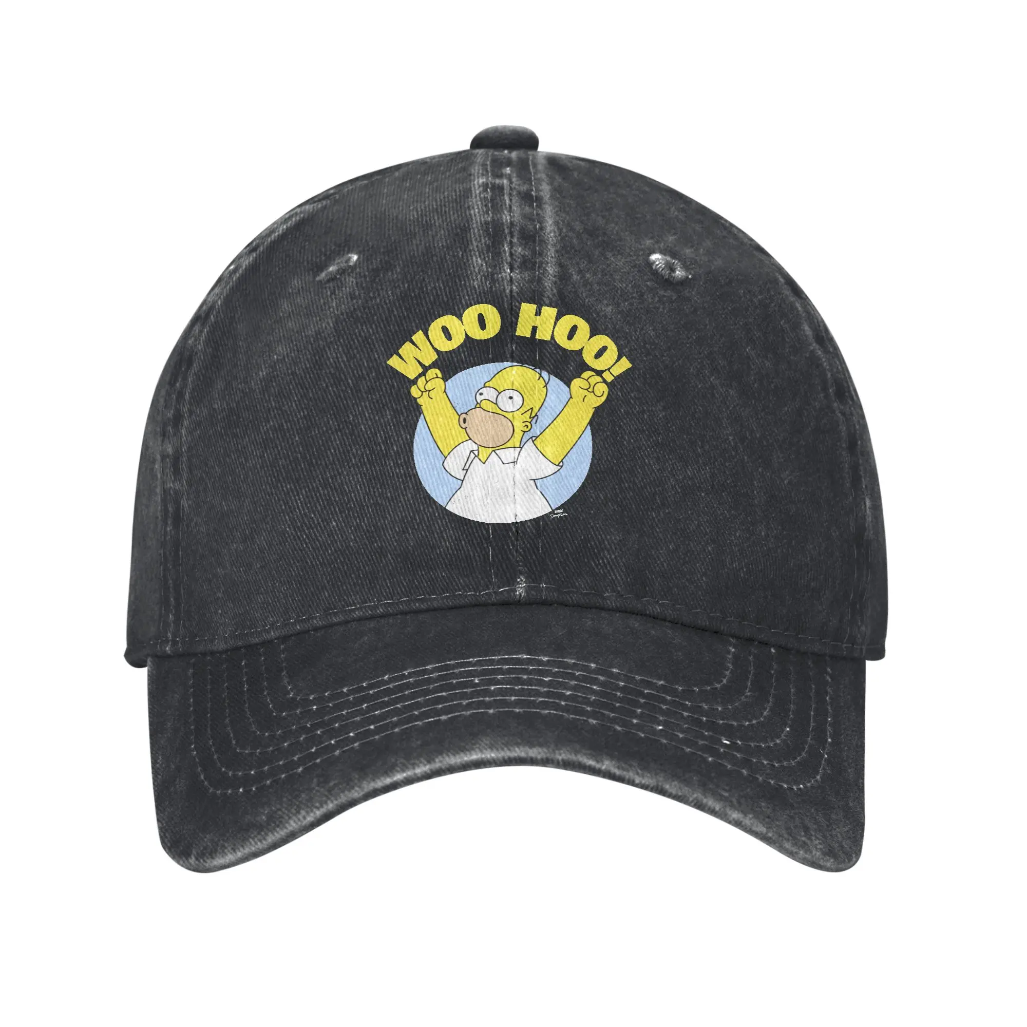 The S-simpson Homer Woo Hoo Baseball Cap Sun Running Hot Sale Washed Hip Hop Hats Female Male y2k Funny Design Baseball Caps