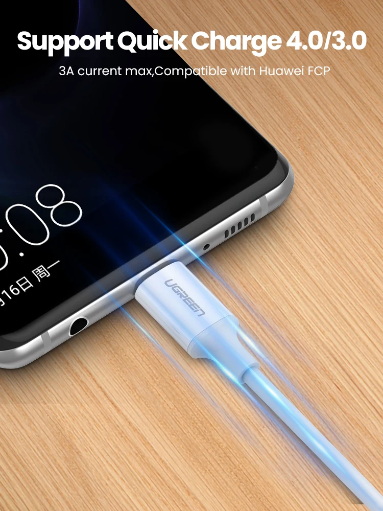 UGREEN USB C to USB Type C Cable 60W for Samsung MacBook iPad Pro USB Type C Charging Cable 3A Quick Charge 4.0 USB C
