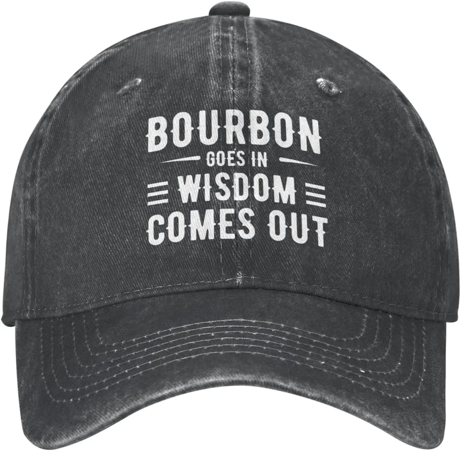 Funny Hat Bourbon Goes in Wisdom Comes Out Hat for Women Baseball Caps Cute Hats