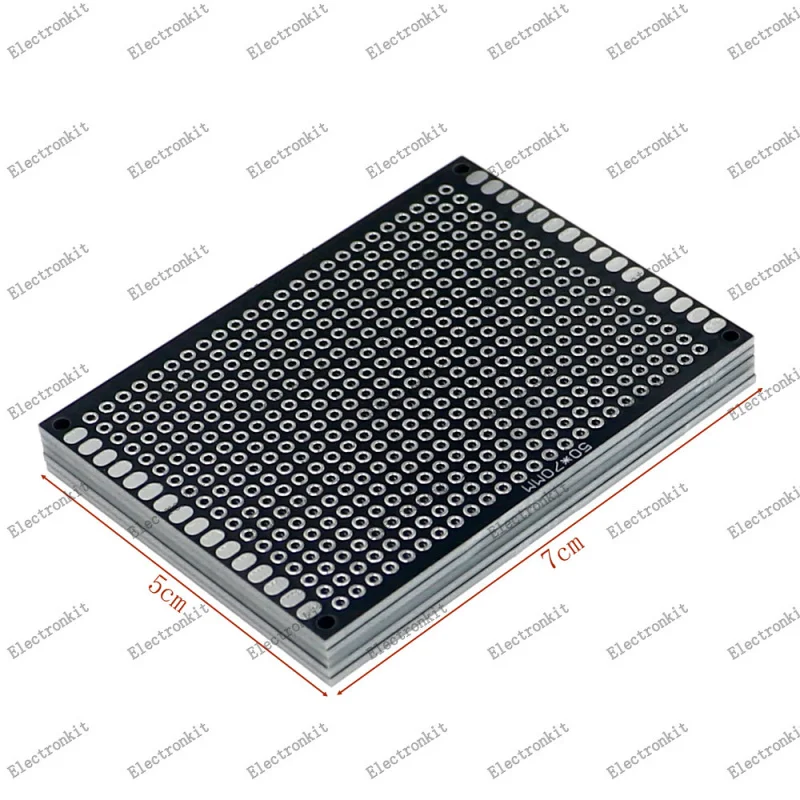 20pcs PCB Prototype Board Prototboard Universal Stripboard Prototyping Veroboard 2X8 3X7 4X6 5X7 5Pcs Each Mixed Black