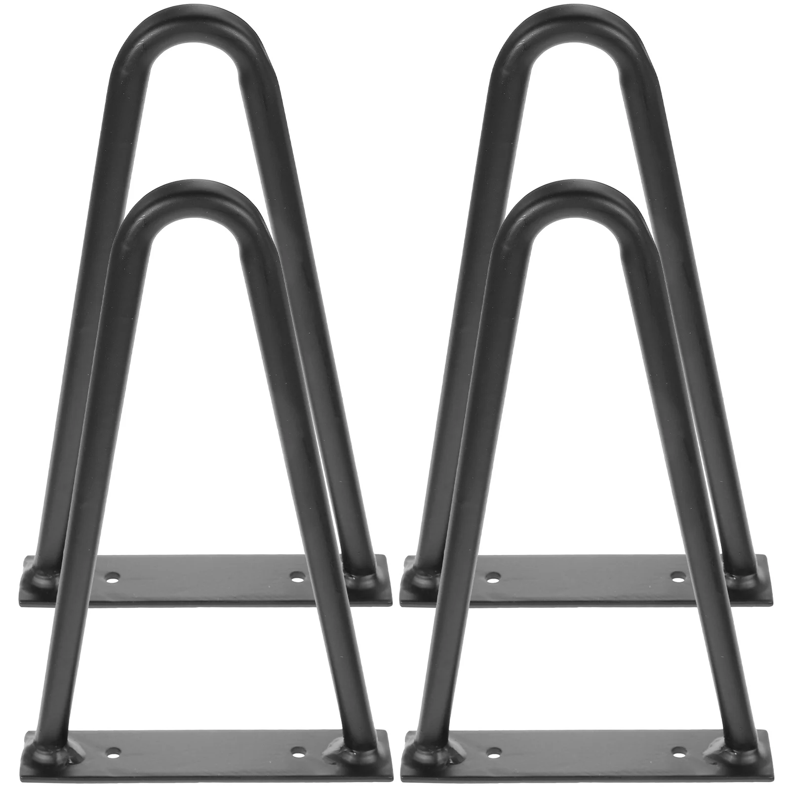 4 Pcs Black Metal Hairpin for Furniture Bench Desk End Table Coffee Table Legs Stand Legs Furniture Parts