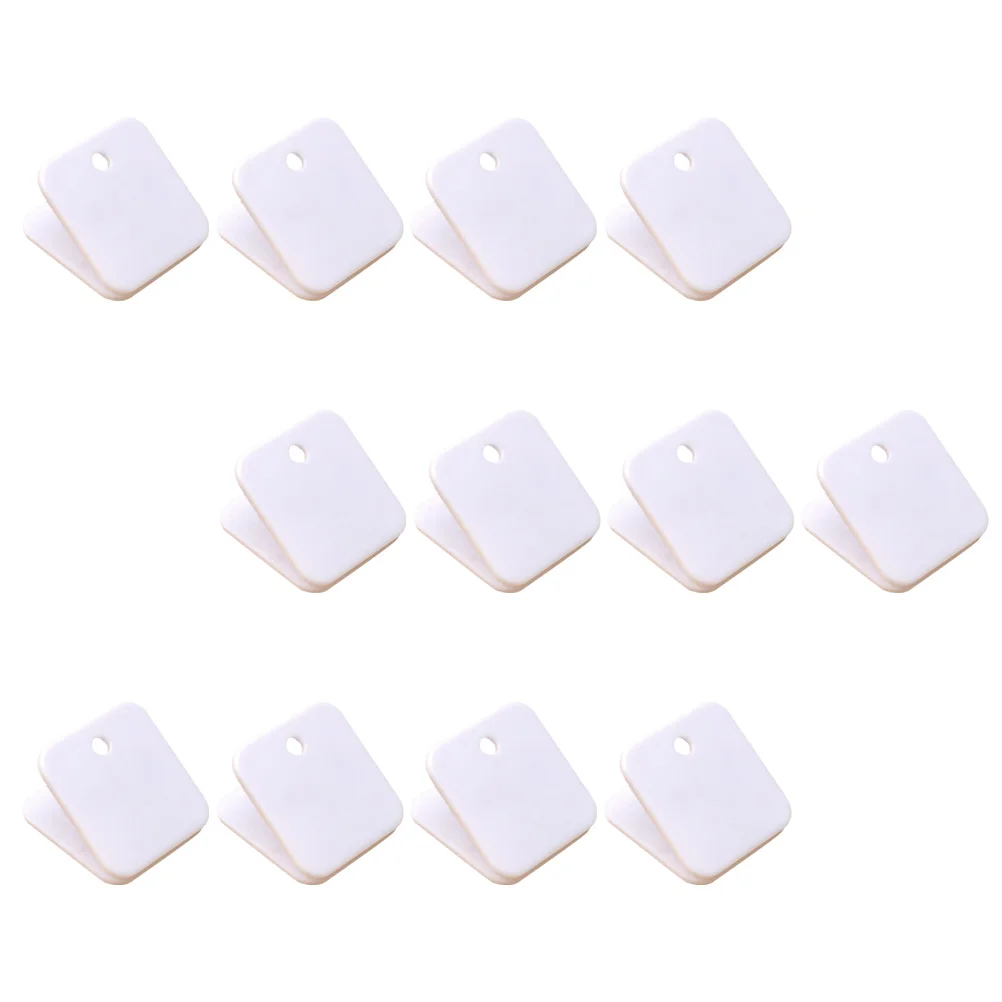 12 Pcs Square Folder Clips Bill Bag Memorandum Fresh-keeping Student Stationary Plastic Office Paper