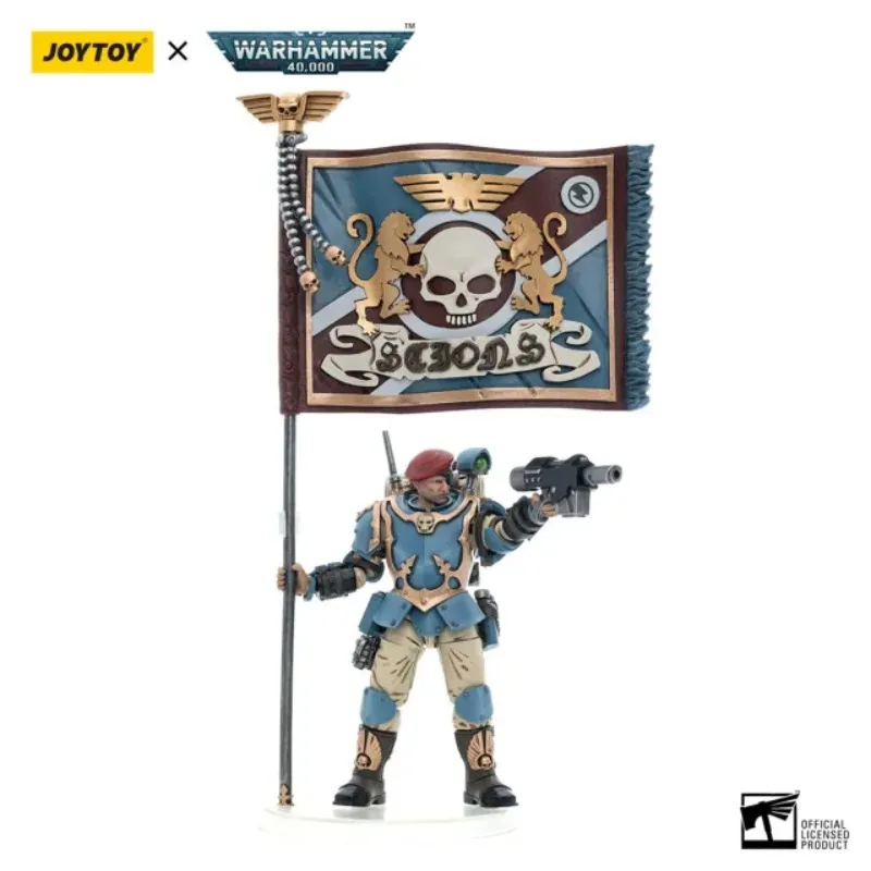 JOYTOY Warhammer 40k 1/18 Action Figures Anime Astra Militarum Tempestus Scions Command Squad Collection Model Toys Boy Gift