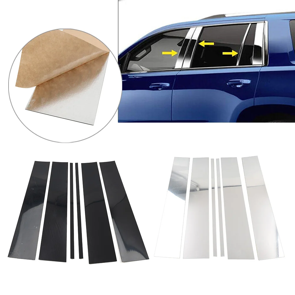 

6X Car Door Window Pillar Post Trim For Chevrolet Suburban For GMC Yukon XL For Chevrolet Suburban 2015 2016 2017 2018 2019 2020