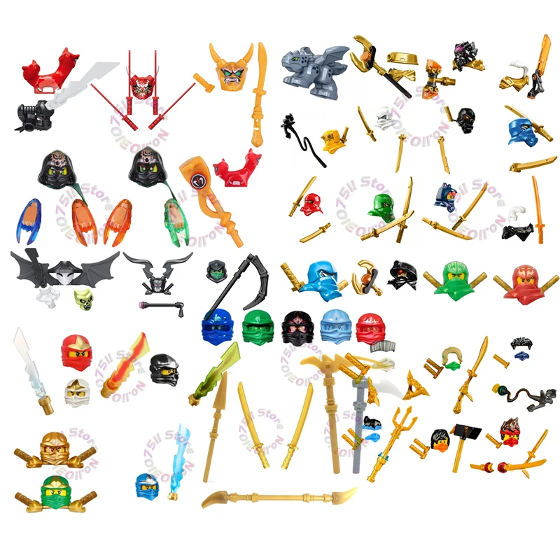 Anime A151 A152 A153 A154 dessin animé TV jouet XL0001-0005 Ninja pouvoirs élémentaires maîtres Kai Jay Zane Morro blocs de construction cadeaux pour enfants