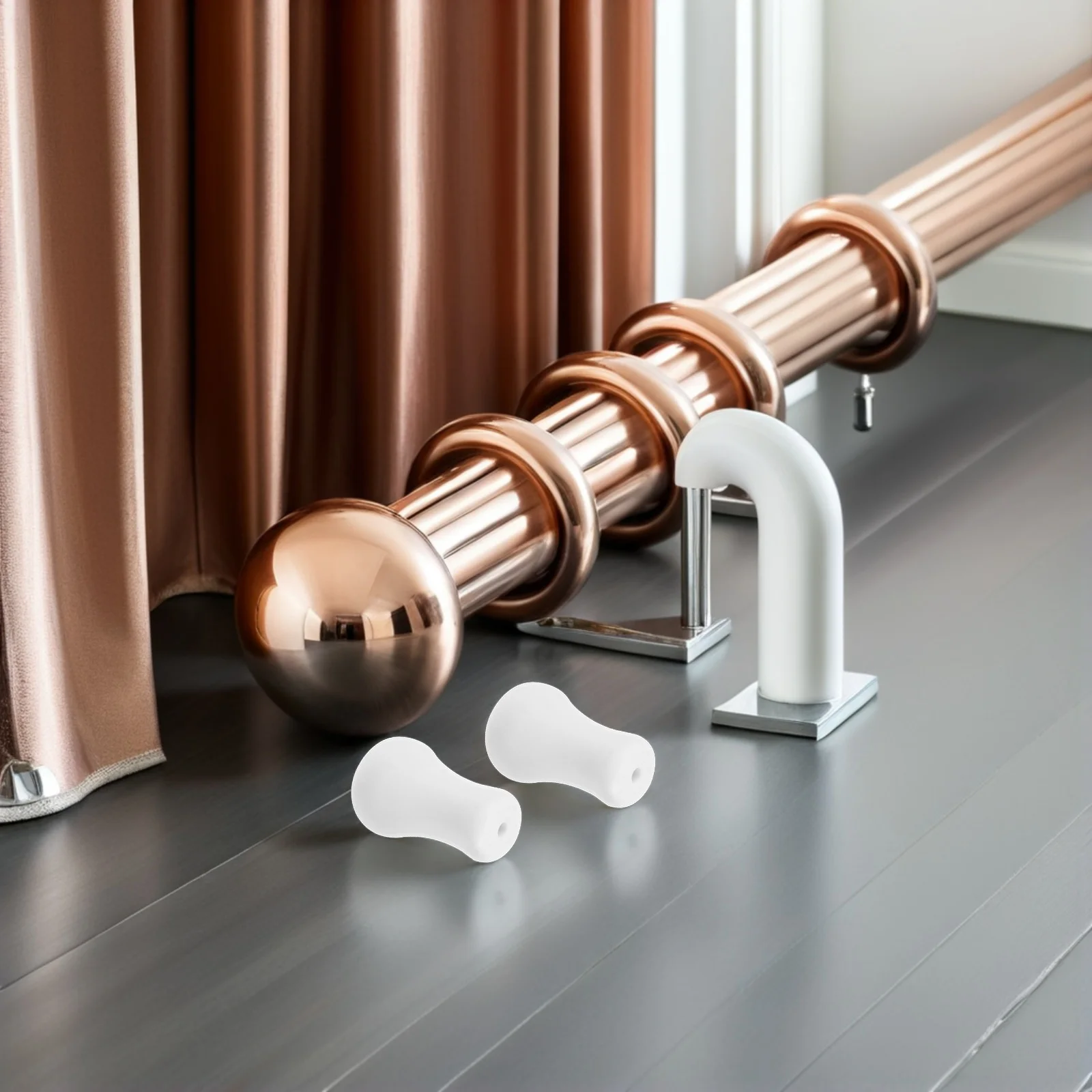 

45pcs Blind Holder White Plastic Pull Cord Knobs For Roman Shades Roller Blinds Replacement Tassel Drops Window Shade Repair