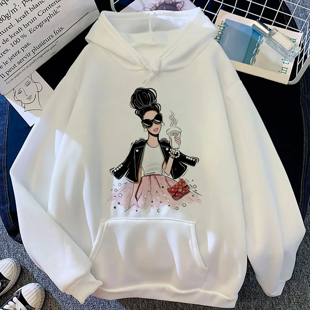 

Women Print hoodie designer casual wear Japanese trendy manga girl tracksuits comfortable winter streetwear patterned