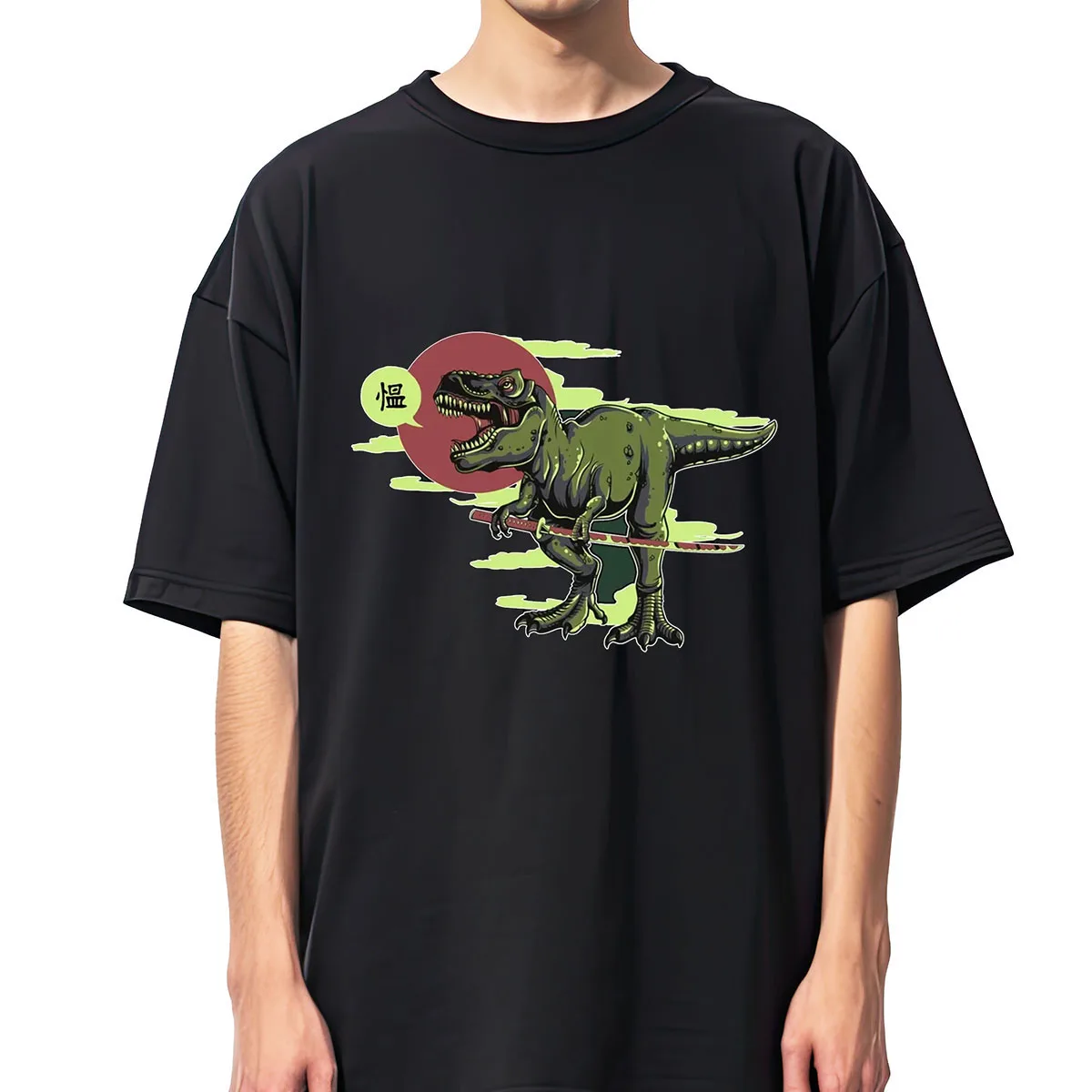 Novel Ninja T-Rex Dinosaur Polyester T Shirt Men Women Y2K Tshirt Unisex Quick Dry T-shirt Clothing Top Tee