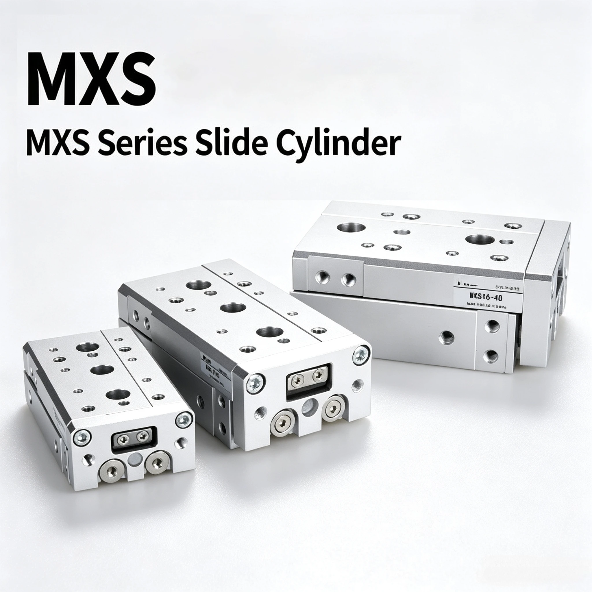 MXS6 MXS8 MXS12 MXS16 MXS20 MXS25-10/20/30/40/50/75/100/125/150mm Double Acting Air Slide Table MXS Pneumatic Air Cylinder