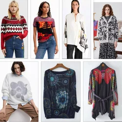 Foreign trade original single Spanish new autumn jacquard printing to do old hoodie