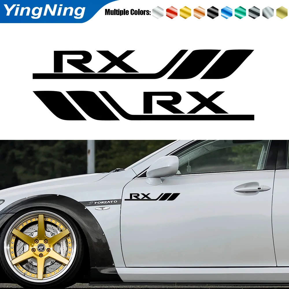 

2pcs Car Side Reflective Sticker Car Decorative Bumper Leaf Plate Door Vinyl Decal Sticker For Lexus RX Auto Accessories