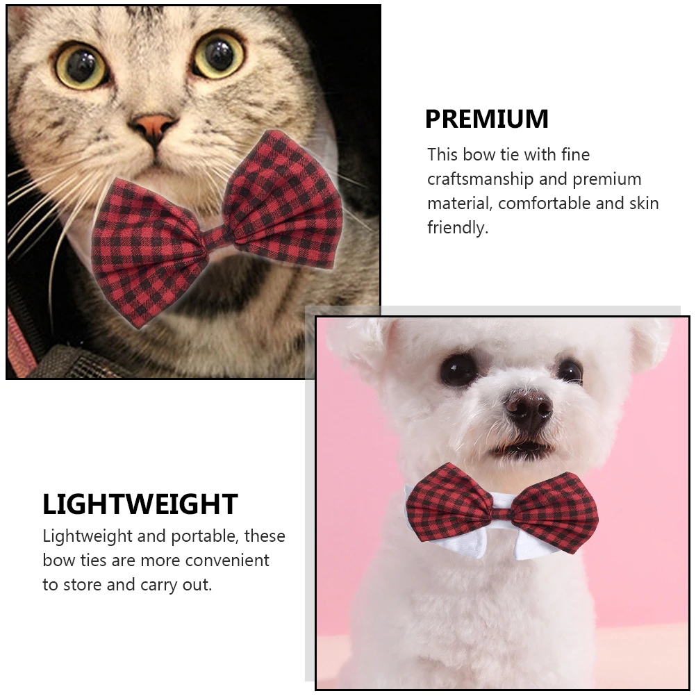 

Adorable Pet Pcs Puppy Bowknot Delicate Cat Bowknot Breathable Adjustable Lightweight Reusable Decorative Accessory Supply For