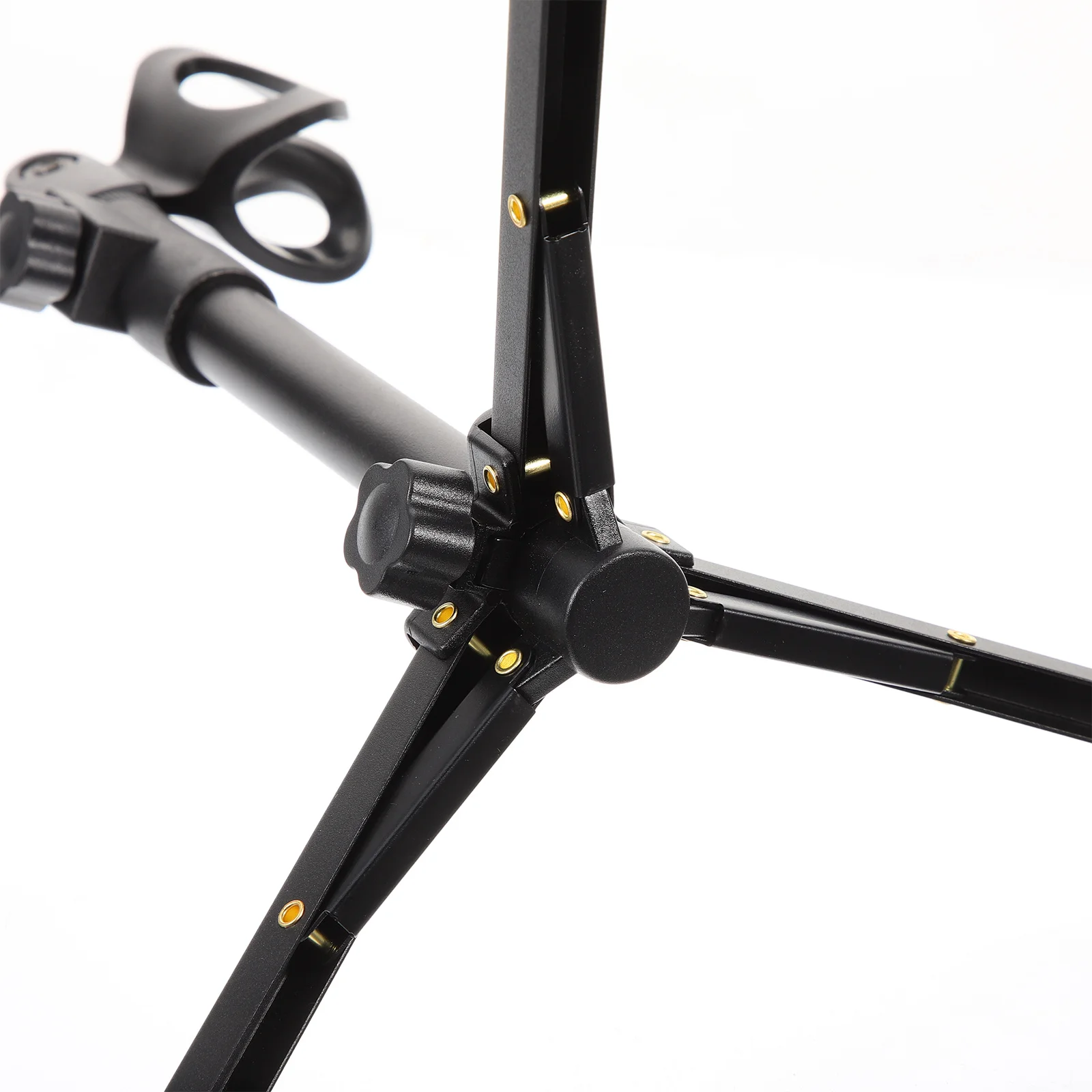 

Telescopic Metal Microphone Stand Desktop Foldable Stable Tripod Mic Holder for Podcast Streaming Recording Speech