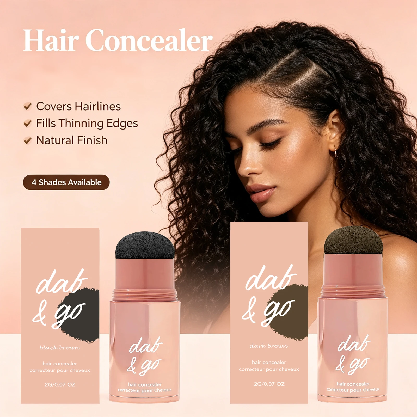 Hairline Shadow Powder for Thinning Hair and Root Touch up Filling Hair Holding Waterproof Sweat-Proof Portable Hair Shadow
