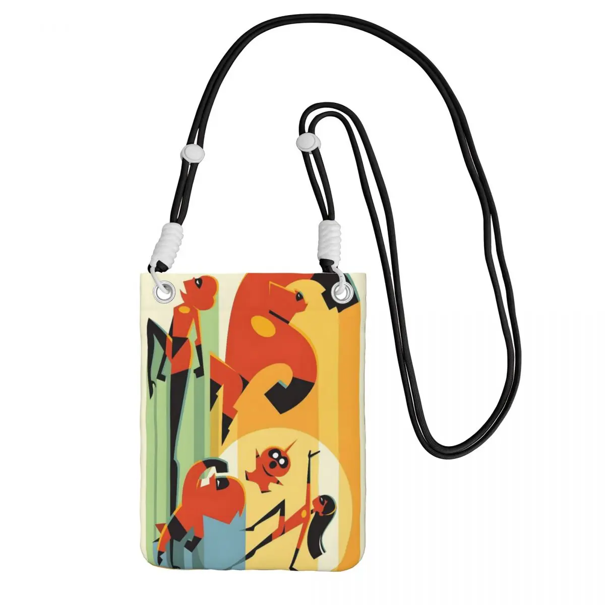 

Custom The Incredibles Mobile Phone Bag for Women Men Superhero Film Shoulder Crossbody Bag Card Bag Mini Shoulder Purse Wallet