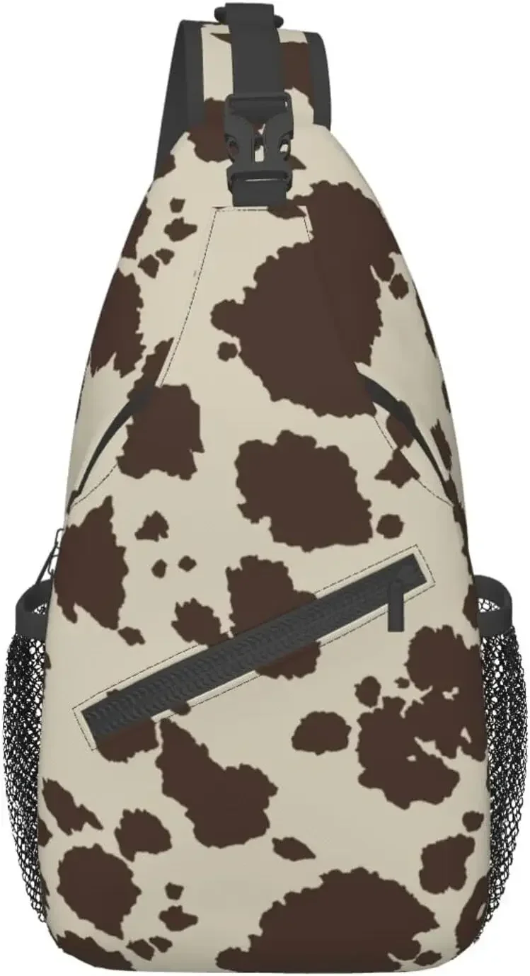 Cow Print Casual Crossbody Bag Unisex Kids Gift Can Accommodate Mobile Phone Camera Folder Etc Suitable for Carrying Out