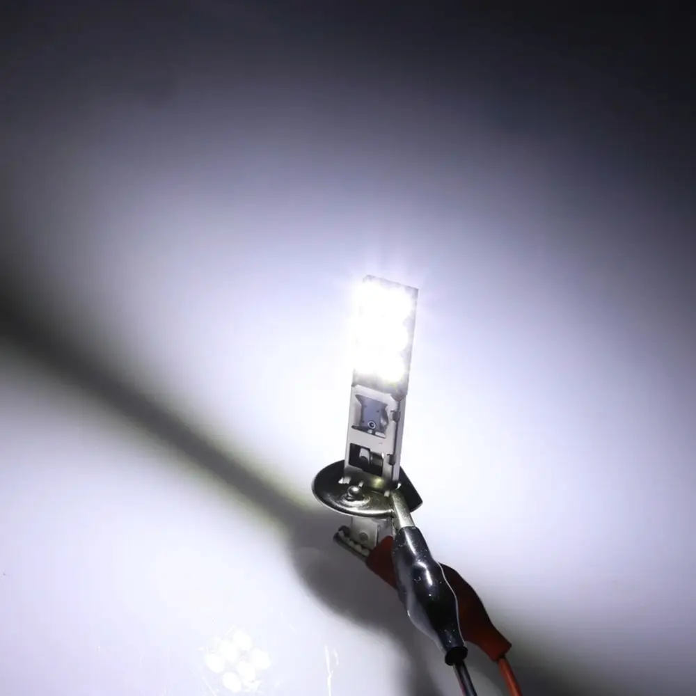 High Performance LED Fog Light H1 H3 12SMD LED Bulb White 6500K Car Driving Lamp Universal Auto Replacement Lighting Gear