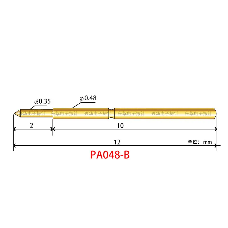Test pin probe PA048-A BEFJ Q1 spring telescopic micro ejector pin 0.48mm R048 needle sleeve
