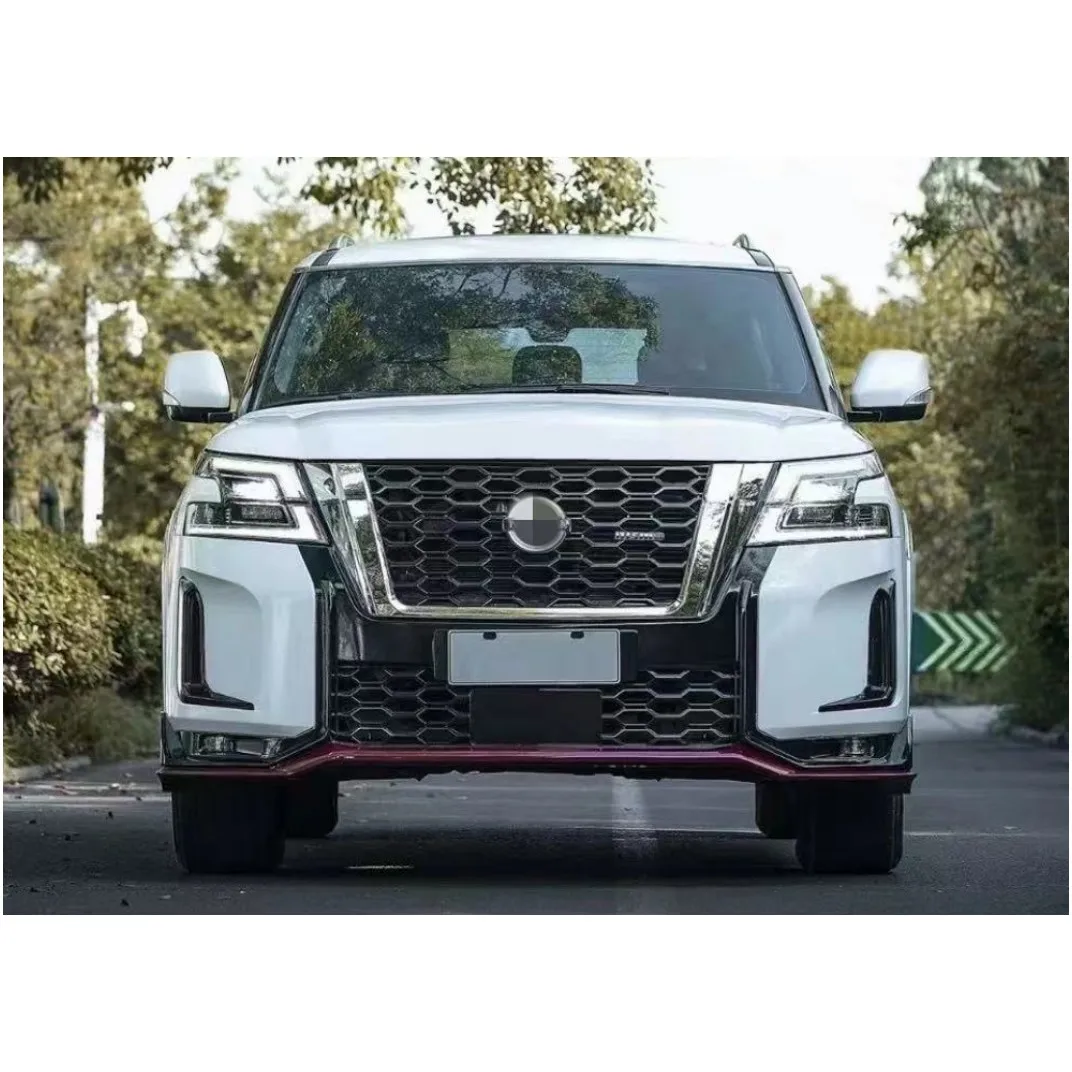 Car Body Kits for Nissan Patrol 2014-2019 Upgrade Nismo Style Front Rear Bumper Fender Hood Headlights Taillights Rear Door