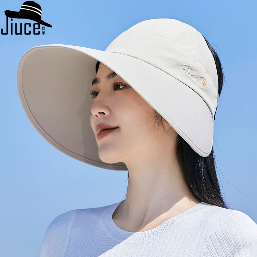 Cappelli da sole semplici in stile coreano di nuovo arrivo per le donne con protezione UV a tesa larga