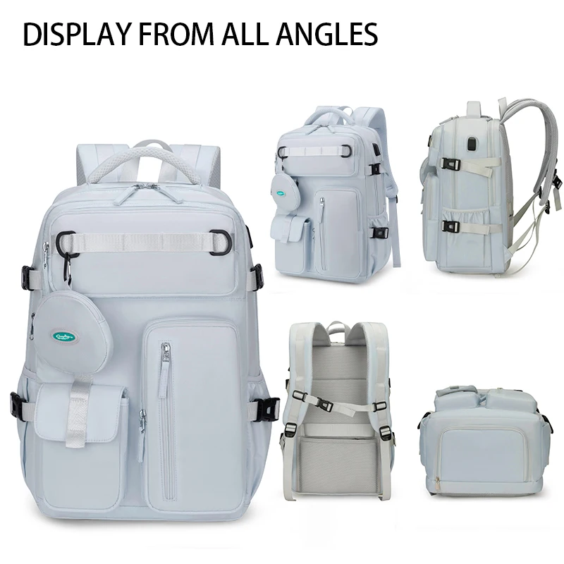 

2025 Large Capacity Backpack Multi functional Travel Backpack, Junior High School Student Backpack, Computer Bag