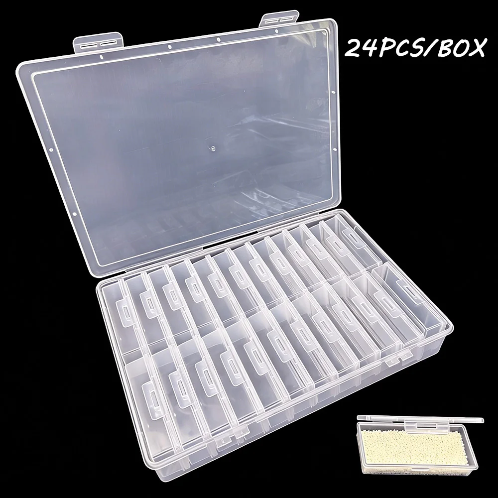 Transparent Stackable Storage Box with Snap Closure for DIY Crafts, Jewelry, Beads & Small Item Organization and Easy Storage