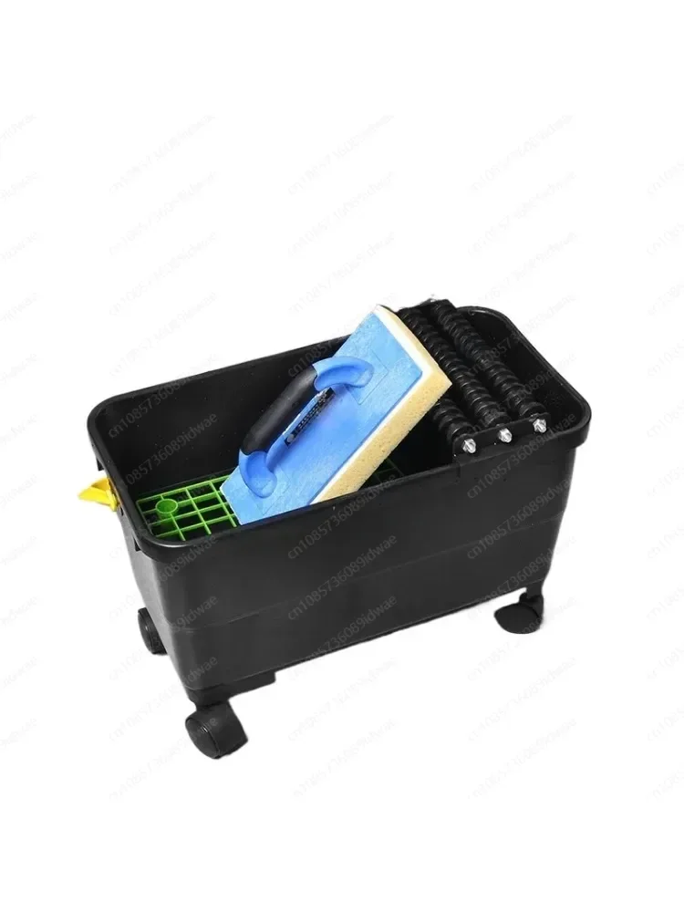 Epoxy Caulking Cleaning Bucket Construction Ceramic Tile Floor Cleaning Box with Plastic Grid and Tri-roller