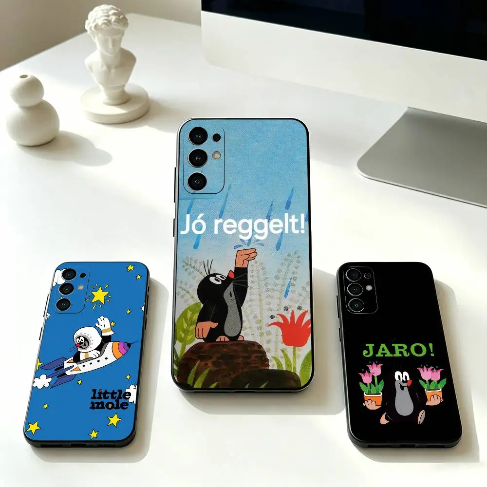 

Animation T-The Little M-Mole Phone Case For Samsung S25,S24,S21,S22,S23,S30,Ultra,S20,Plus,Fe,Soft Silicone Black Cover