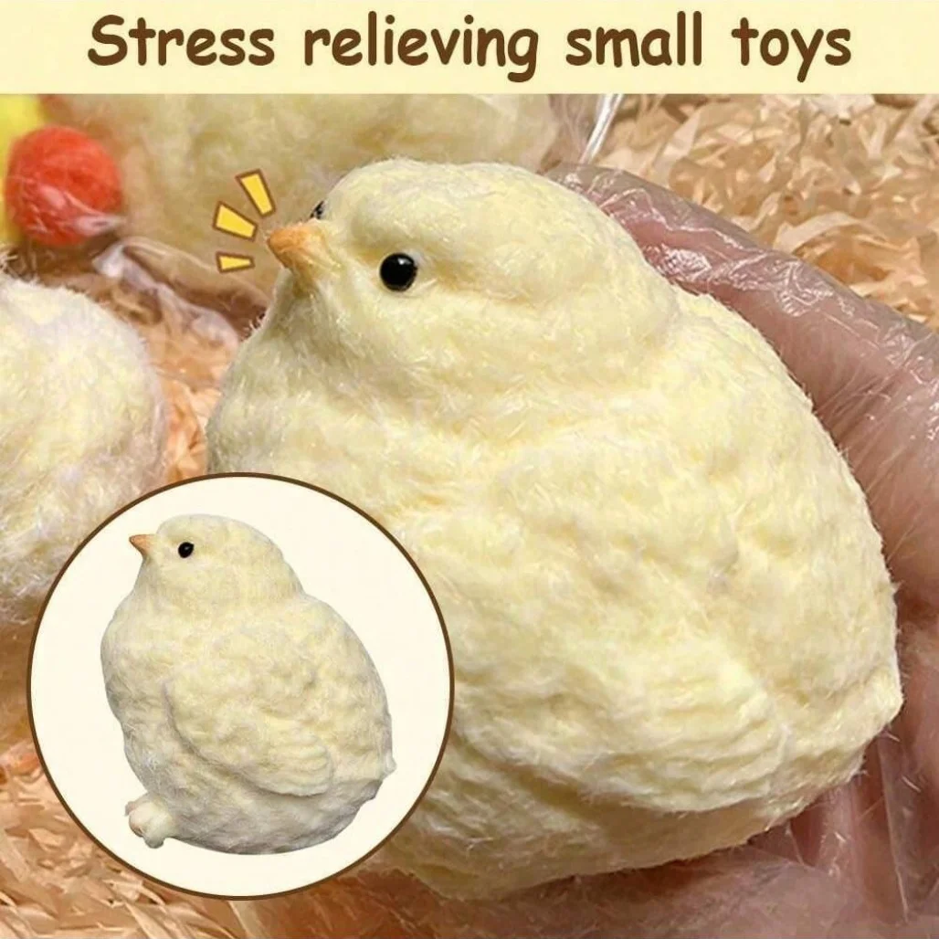 

Office Stress Reliever: Funny 6CM Slow Rise Chicken Squishy, Cute Desk Fidget Toy for Adults, Anxiety Relief Gadget