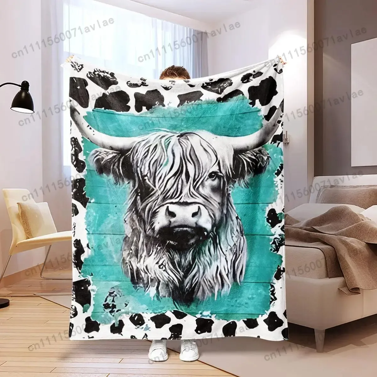 Customize Customize Yak Print Cozy Blanket, Soft Comfortable Warm Napping Throw, Sleeping Bedding Supplies for Home Office Trave