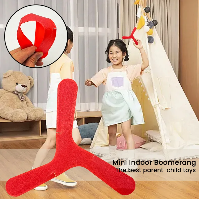 Mini Boomerang, um presente criativo e brinquedo de plástico, é divertido e pode ser jogado tanto por dentro e ao ar livre como esporte competitivo