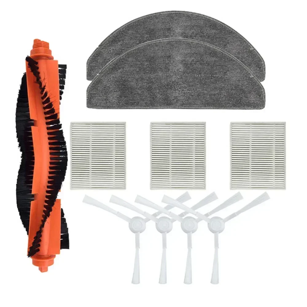 Zijborstel Hepa Filter Mop Doek voor Xiaomi Robotstofzuiger E10 E12 Vervangende reserveonderdelenaccessoires