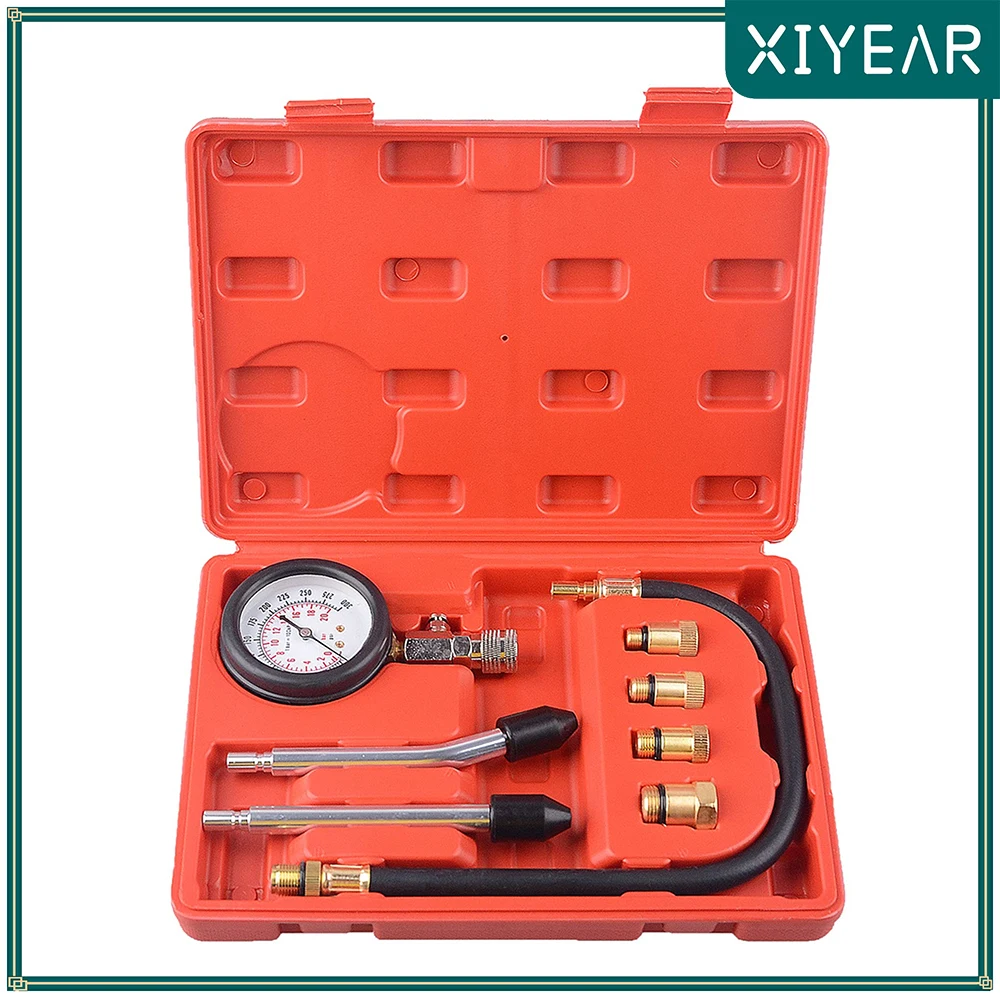 Multifunction Cylinder Pressure Gauge Dual Purpose Motorcycle Inspection Tool Set Gasoline Engine Quick Cylinder Pressure Gauge