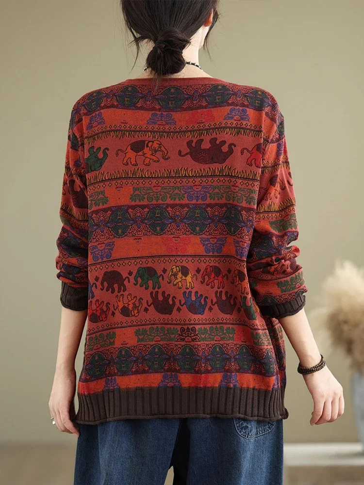 

Женские модные свободные свитера с принтом, вязаная одежда с героями мультфильмов, женский повседневный пуловер с круглым вырезом, классические джемперы XQ678