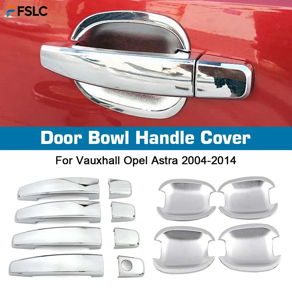 

⭐Genuine⭐ Car Upgrade Chrome Silver Door Bowl Handle Cover For Vauxhall Opel Astra 2004-2014 Cars Accessories Exterior Styling