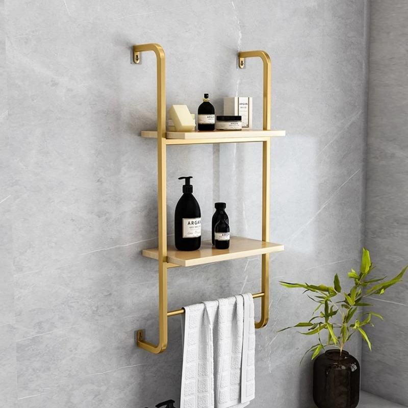 

Multi-layer Bathroom Shelf Wall Mounted Vanity Rack Waterproof Shower Storage for Towels Heavy Duty Home Bathroom Organization