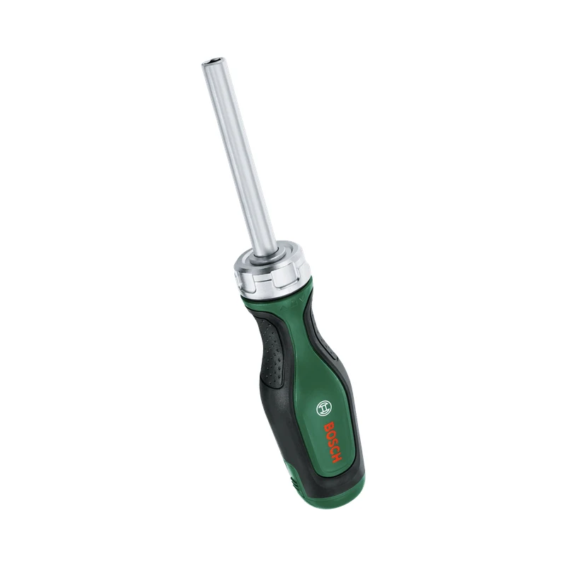 BOSCH 1600A032V0 Bit Ratchet Screwdriver + 12 Bits Home Assembly High-Torque 36-Tooth Gear Up To 50 Nm Torque Hand Tool