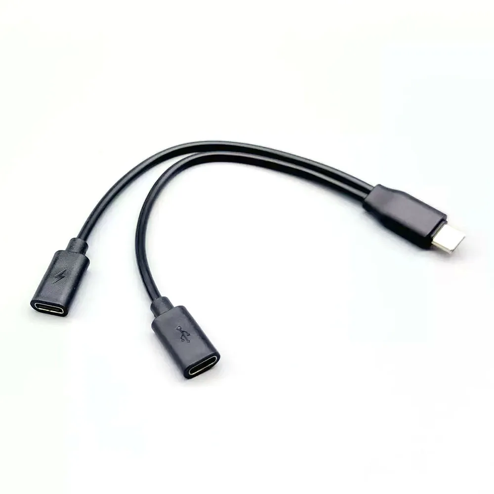 5 قطعة 2 في 1 USB نوع C إلى 2 USB C شحن سريع نقل البيانات محور الفاصل OTG محول محمول متعدد الوظائف