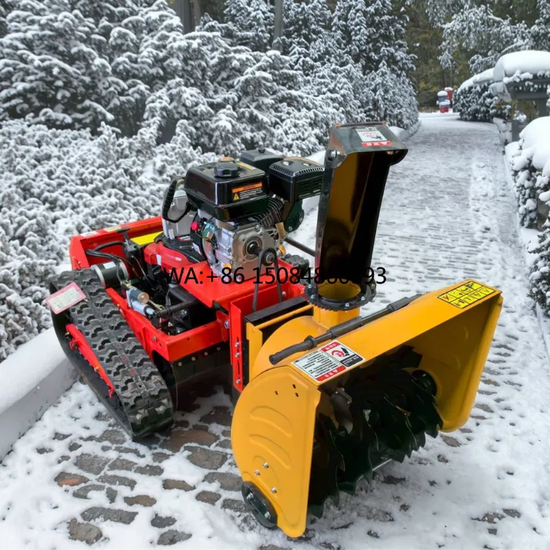 Shipping Mini Robot Lawn Mower Farm Self-Propelled Crawler Lawn Mower Garden Snow Sweeping Remote Control Lawn Mow