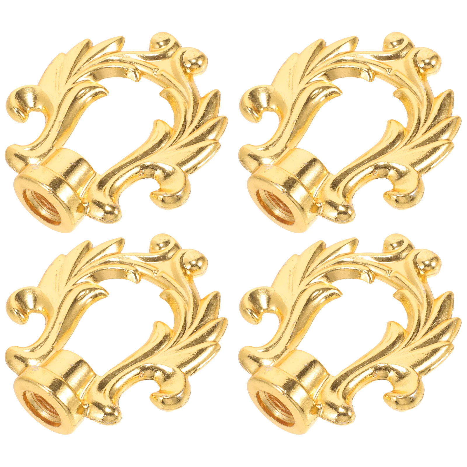 

4 pcs Golden Lamp Finials Decorative Desk Lamp Finial Decorative Desk Floor Knobs Elegant Room Accessories Table Lampshade Caps