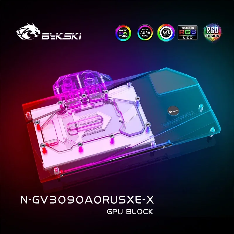 Bykski N-GV3090AORUSXE-X Water Block Use for GIGABYTE AORUS RTX 3090 XTREME 24G /RTX 3080 XTREME 10G GPU Card Copper Radiator