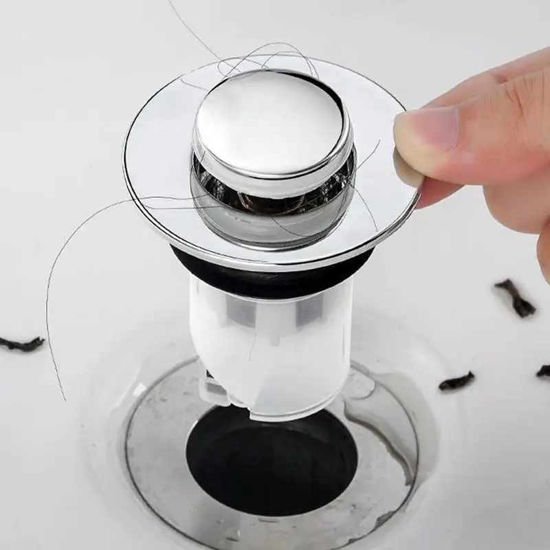 Drain Hair Catcher Pop Up Sink Plug Hair Catcher Kitchen Strainers Drain Stoppers For Toilets Kitchen Sinks Bathroom Washbasins