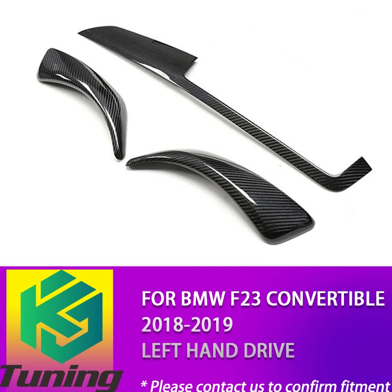 Add on Style Real Carbon Fiber Interior Trim Covers for BMW 2 Series F23 2Door Convertible 2018 2019 Left Hand Drive Only 3PCS