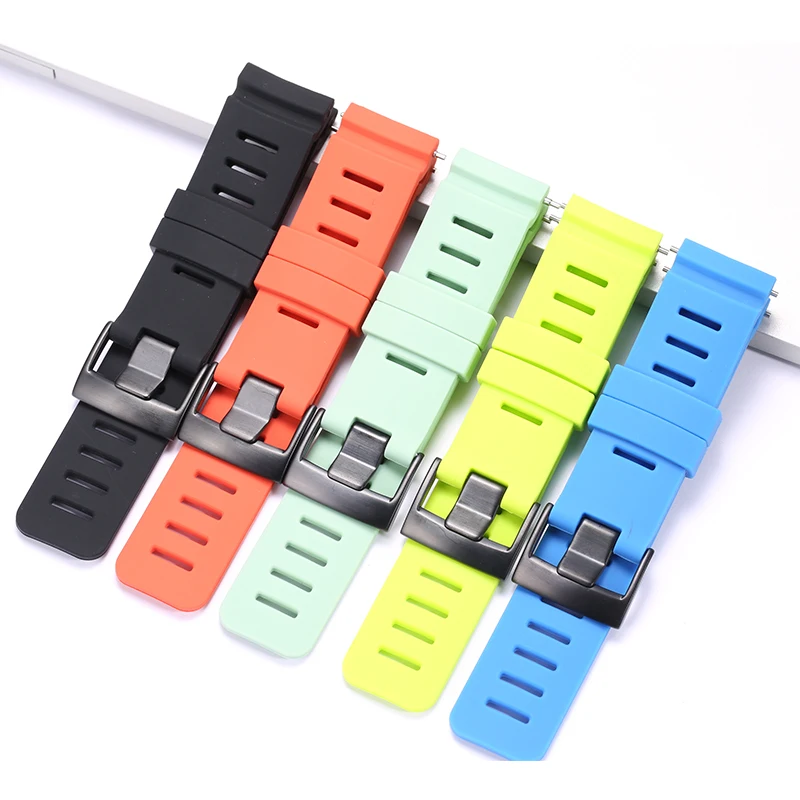 24MM Quick Release Silicone Strap For Suunto D5 Dive Computer Watch Band Rubber Sport Waterproof D5 Men Watch Accessories