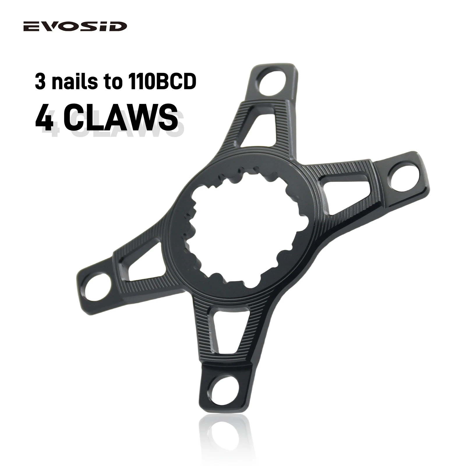 Rennrad Kettenblatt Adapter 3 Schrauben Für SRAM Spider Zu 110BCD Für SRAM Direkt Montieren Zu 110bcd Konverter 4 Krallen 110BCD MTB Fahrrad – Detail 1