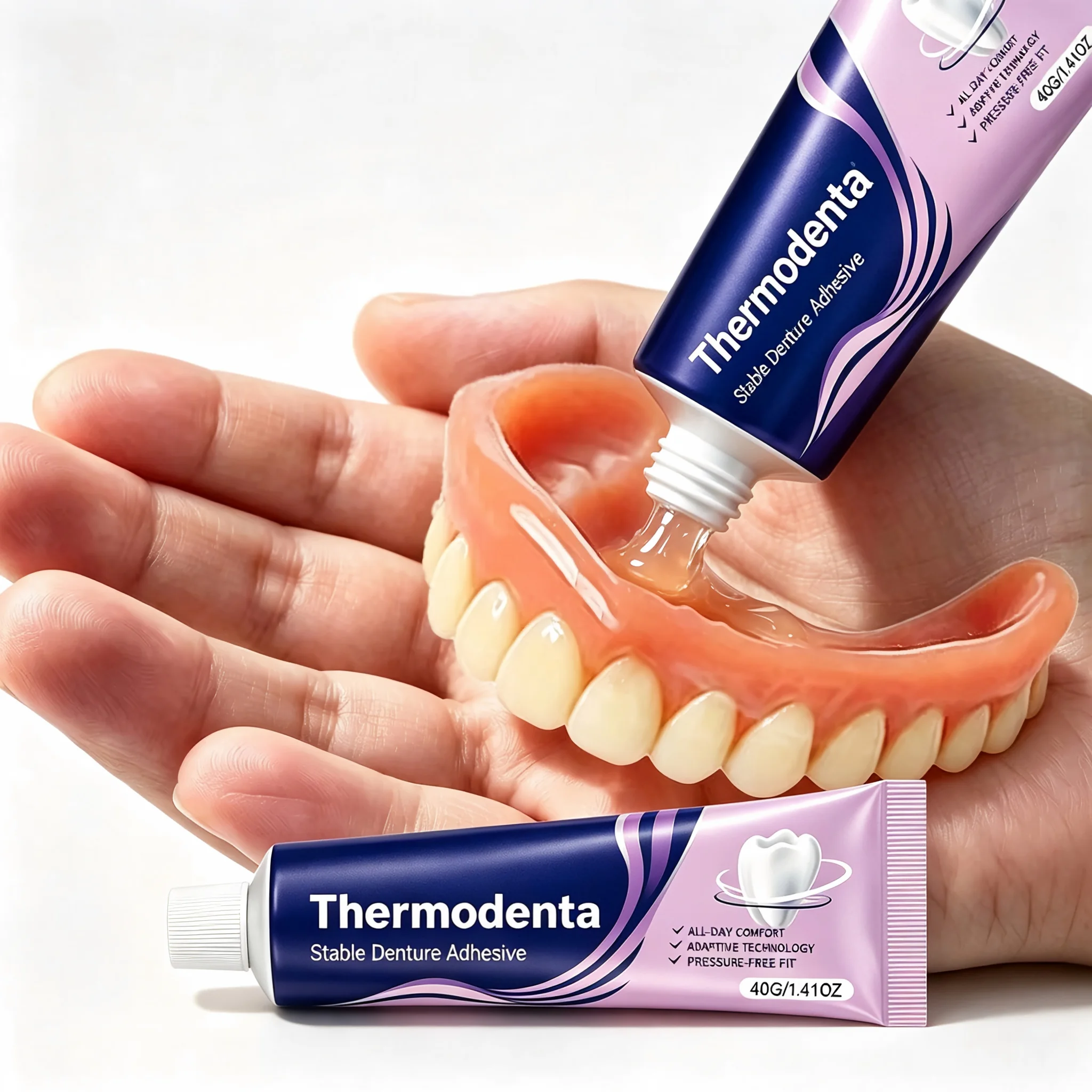 2026 Denture Adhesive Cushion Glue, Thermoplastic Silicone Reline Kit For Comfortable Teeth Care And Stable Hold JJ3886