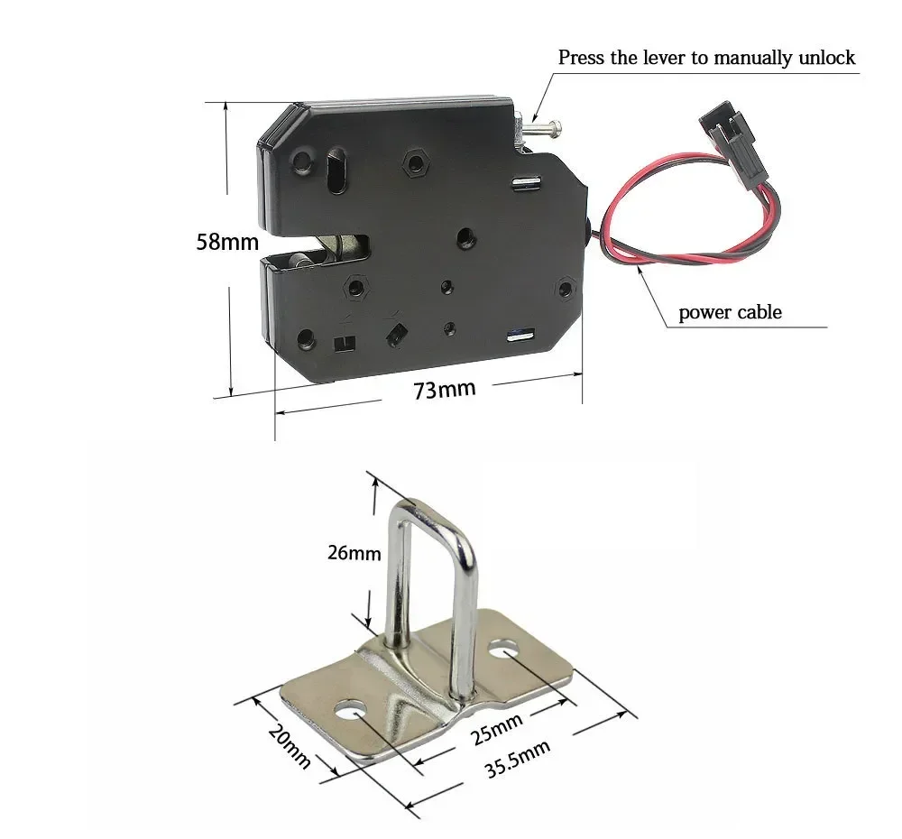 Door Locks DC 12V Small Electromagnetic Lock Automatic Vending Electric Control Mini Cabinet Door Electronic Lock