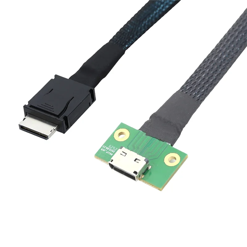 TTKK-PCIE Oculink SFF 8611 4I 42P ถึง SFF-8612 4I สายแปลงชายหญิงสำหรับเมนบอร์ดการถ่ายโอนข้อมูล
