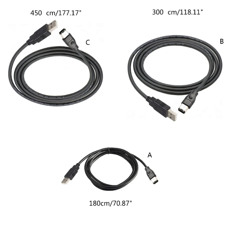 Firewire IEEE 1394 6 Pin ذكر إلى USB 2.0 ذكر محول محول وصلة كابل 1.8 متر/3/4.5 متر لتوصيل بطاقات الصوت #6